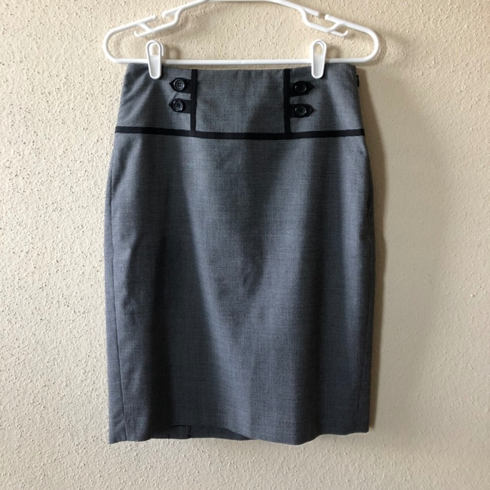 Women's Gray Business Casual Skirt